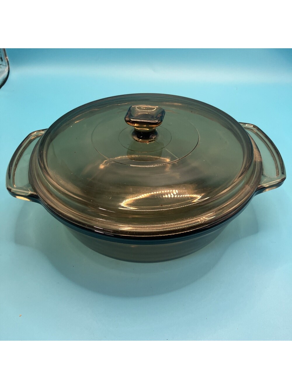 Anchor Ovenware 1.5QT Amber Glass Casserole Dish w/ Lid - Great Condition!